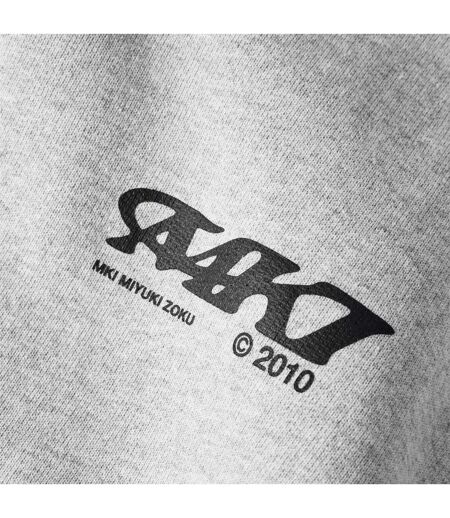 Mens Stacked Logo Hoodie Grey MKI MIYUKI ZOKU
