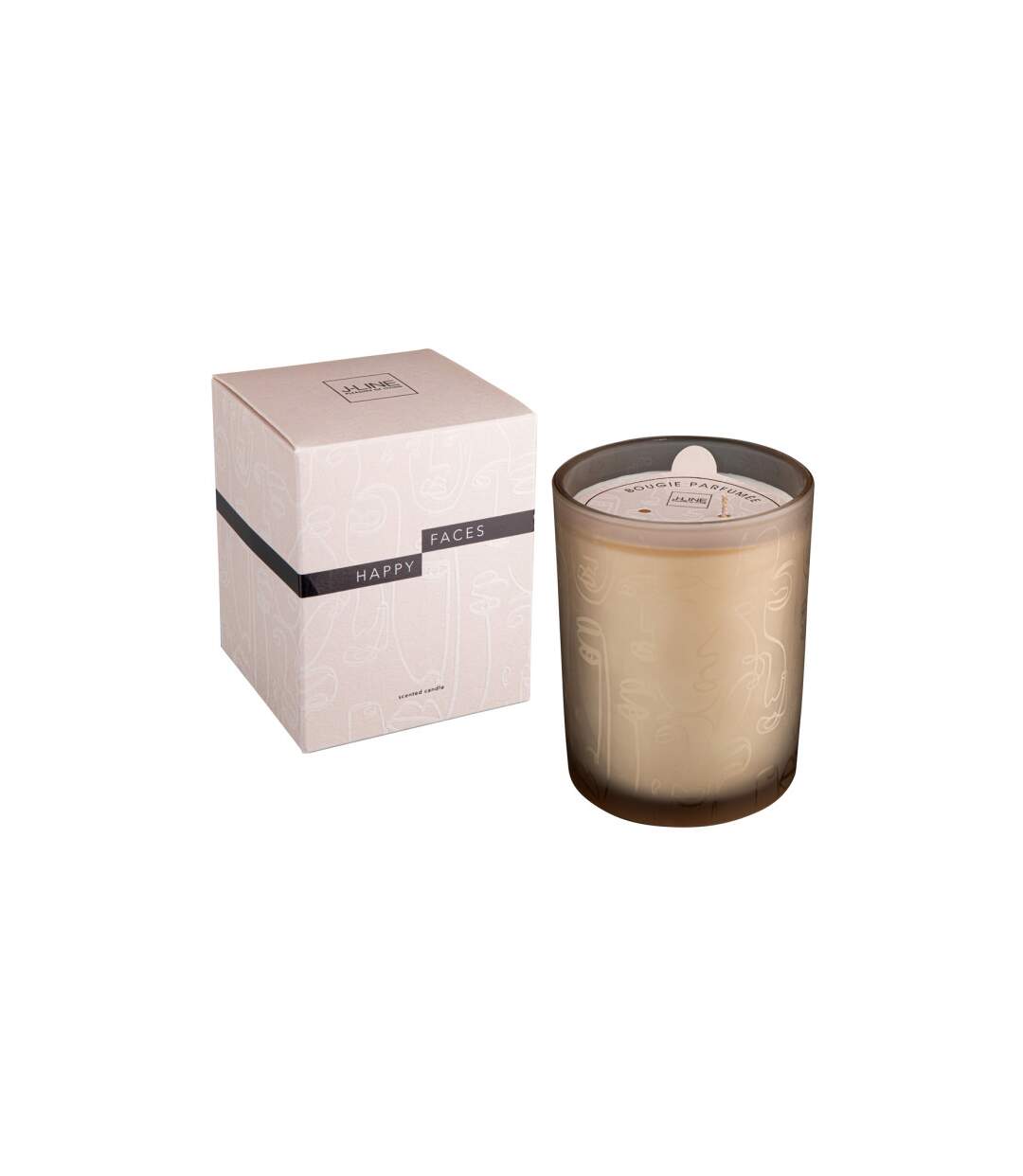 Bougie Parfumée Happy Faces 13cm Mimosa & Rose-1