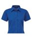 Short Sleeve Poplin Blouse / Plain Work Shirt Royal Premier-2