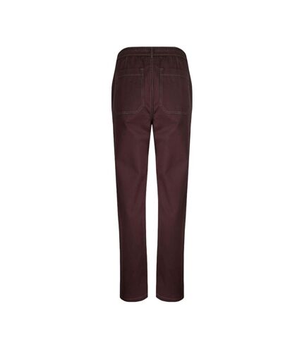 Womens/ladies malorri organic cotton trousers mulled wine Weird Fish