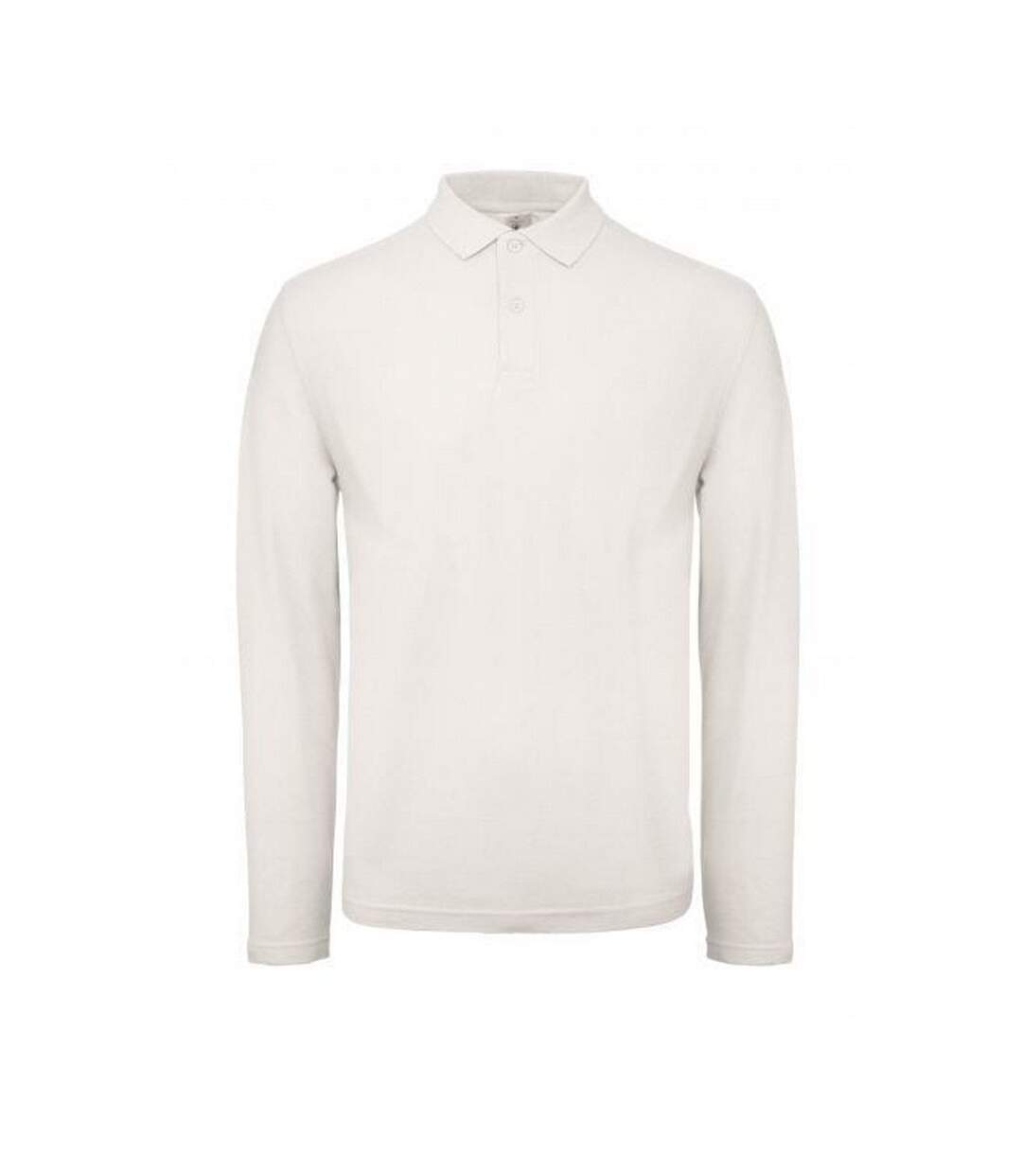 Polo manches longues hommes blanc B&C-1