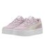 Womens/ladies Court Lally Skye Leather Platform Trainers Rose White Puma-3