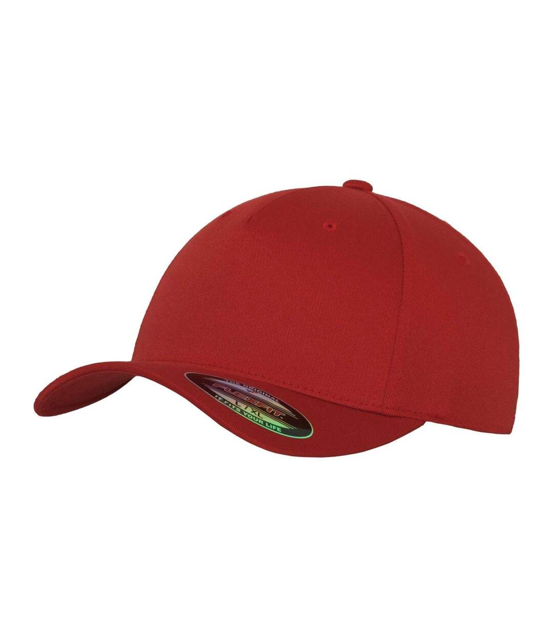 Casquette De Baseball Motif/style 5 Panneaux Rouge Flexfit-1