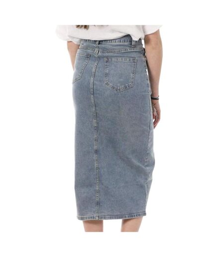 Jupe en jean bleu délavé femme monday premium 392 - l