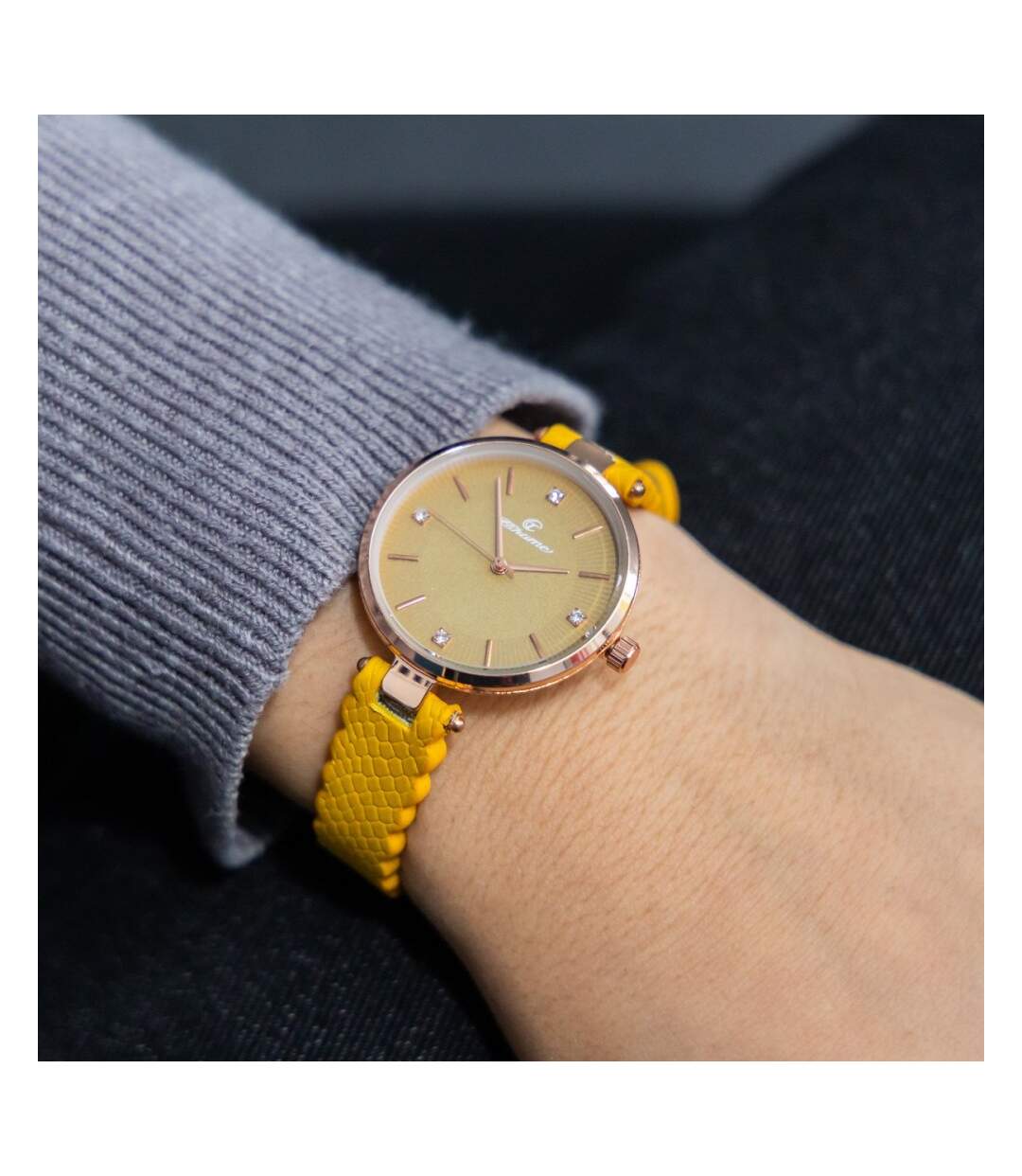 Montre de Femme Jaune CHTIME-2