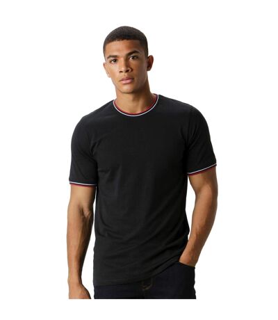 Kustom Kit - T-shirt Fashion - Homme (Noir / blanc / rouge) - UTPC3394