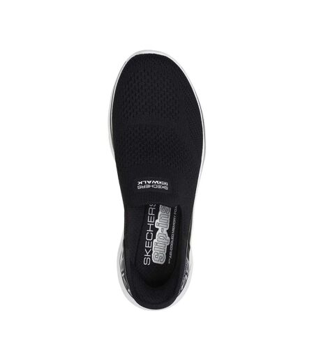 Womens/ladies Go Walk 7 Mia Trainers Black White Skechers