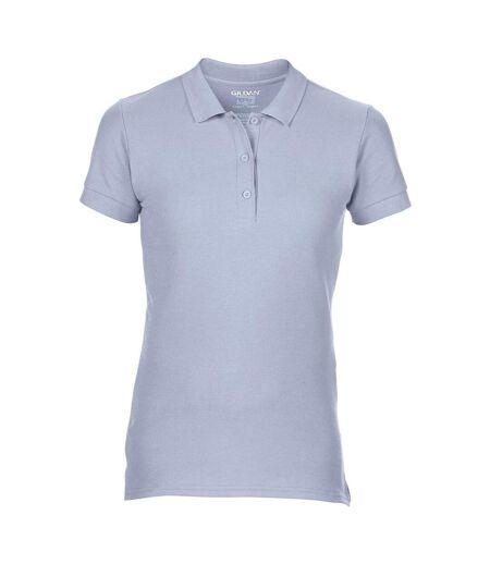 Polo Sport Double Pique En Coton Premium Pour Femmes/dames Bleu Clair Gildan