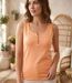 MAYFLOWER DACCA1 - Débardeur orange pour femme : le confort en pur coton respirant-5