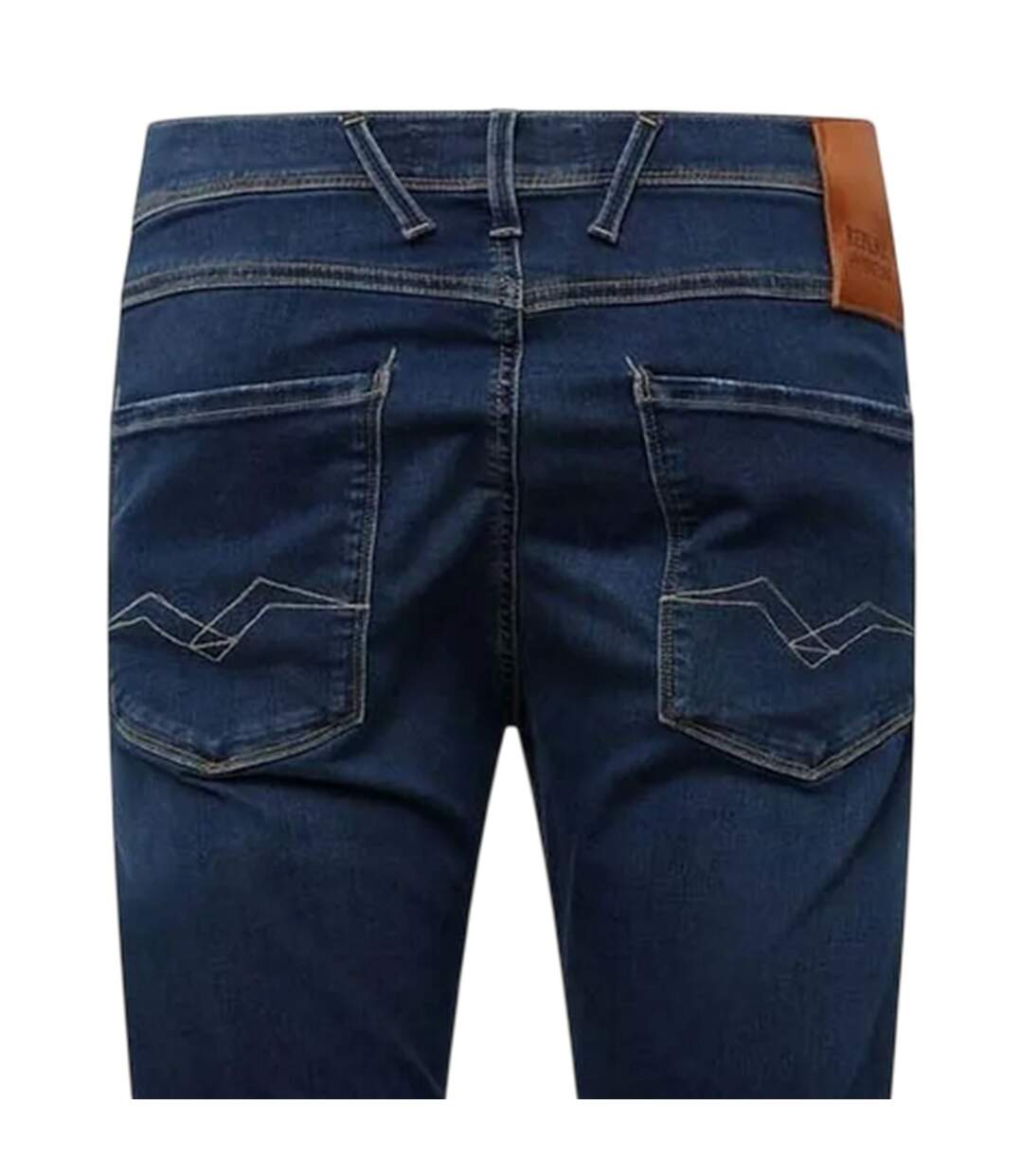 Mens Cotton Blend Ripped Slim Jeans Blue Replay-3