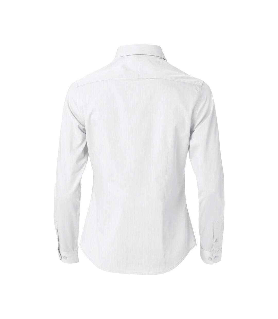 Womens/ladies Clare Formal Shirt White Clique-2