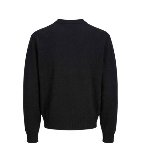 Mens Crew Neck Regular Long-sleeved Jumper Black Jack And Jones