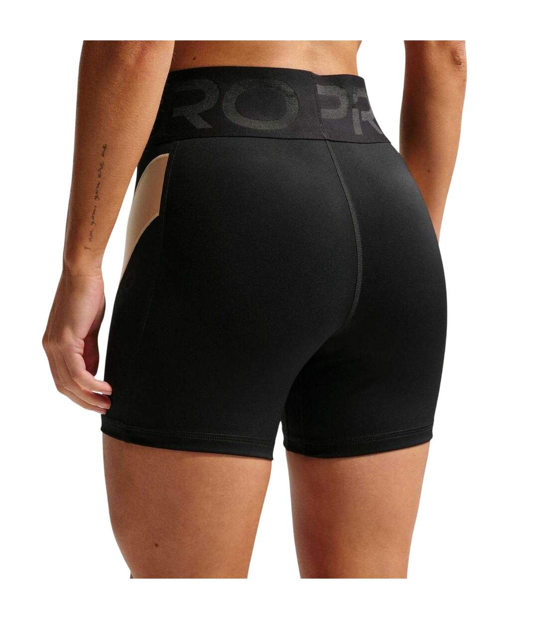 Womens/ladies Performance Colour Block Shorts Black Nike-3