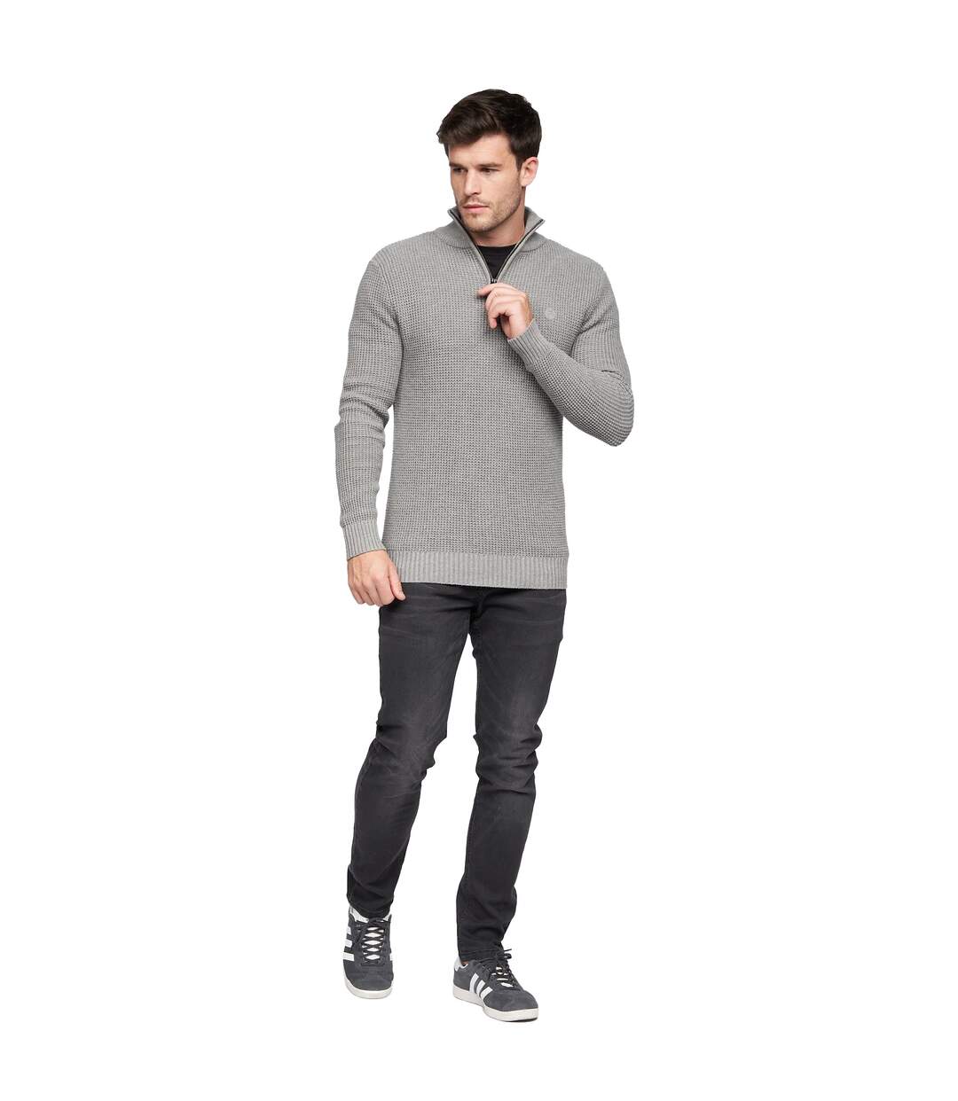 Pull firegards homme gris chiné Duck and Cover-4