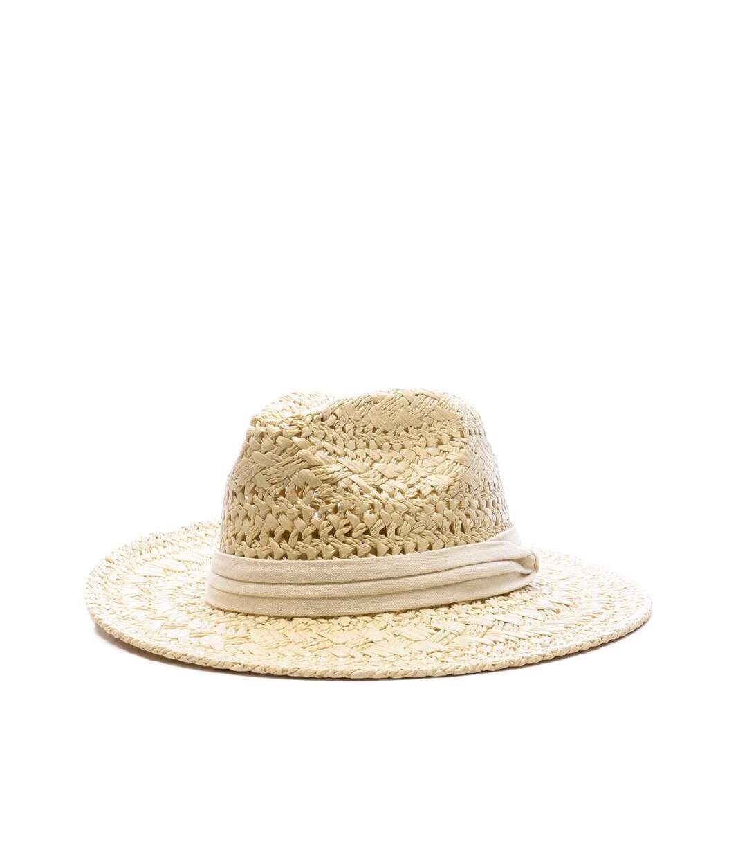 Chapeau Beige Femme Emeraude Fedora - Taille unique-1