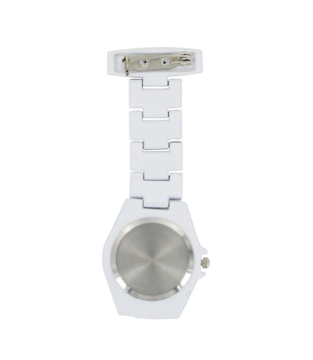 Jolie Montre Infirmière Métal Blanc KRAZY