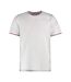 Kustom Kit Mens Fashion Fit Tipped T-Shirt (White/Red/Royal Blue)