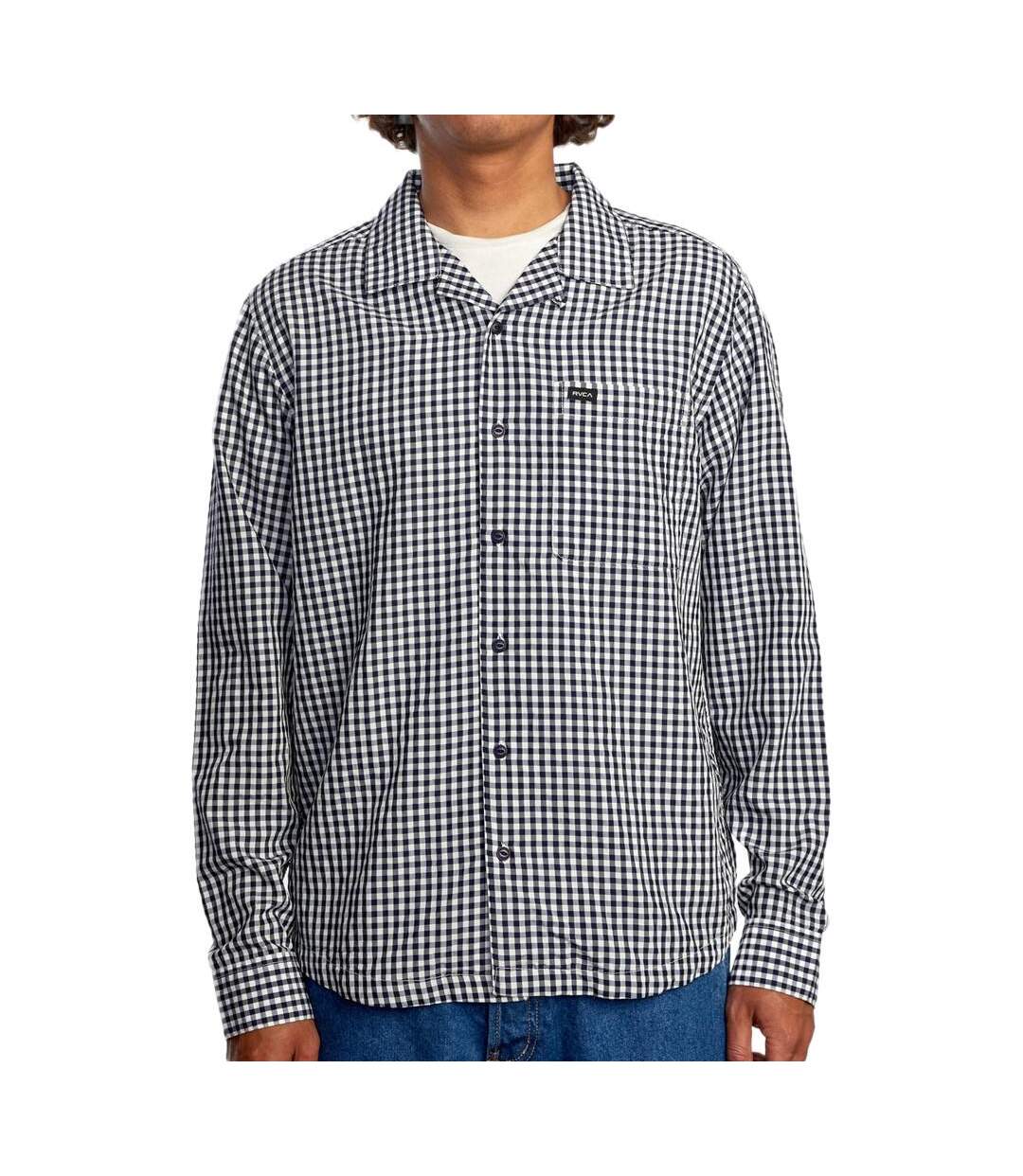 Chemise à Carreaux Marine/Blanc Homme RVCA Beat Check - L-1