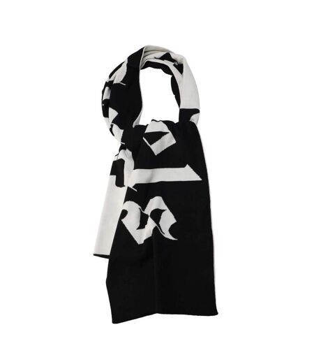 Macro Logo Scarf One Size Black White Palm Angels