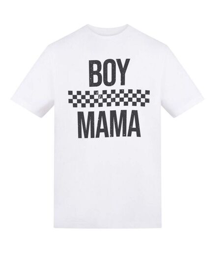 T-shirt Fête Des Mères Motif/style À Carreaux Femme Blanc AWD
