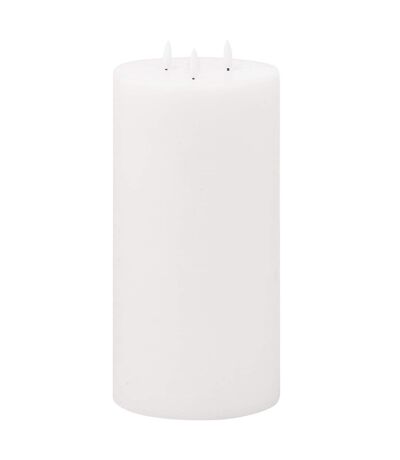 Luxe collection natural glow 3 wick electric candle 30cm x 15cm x 15cm white Hill Interiors