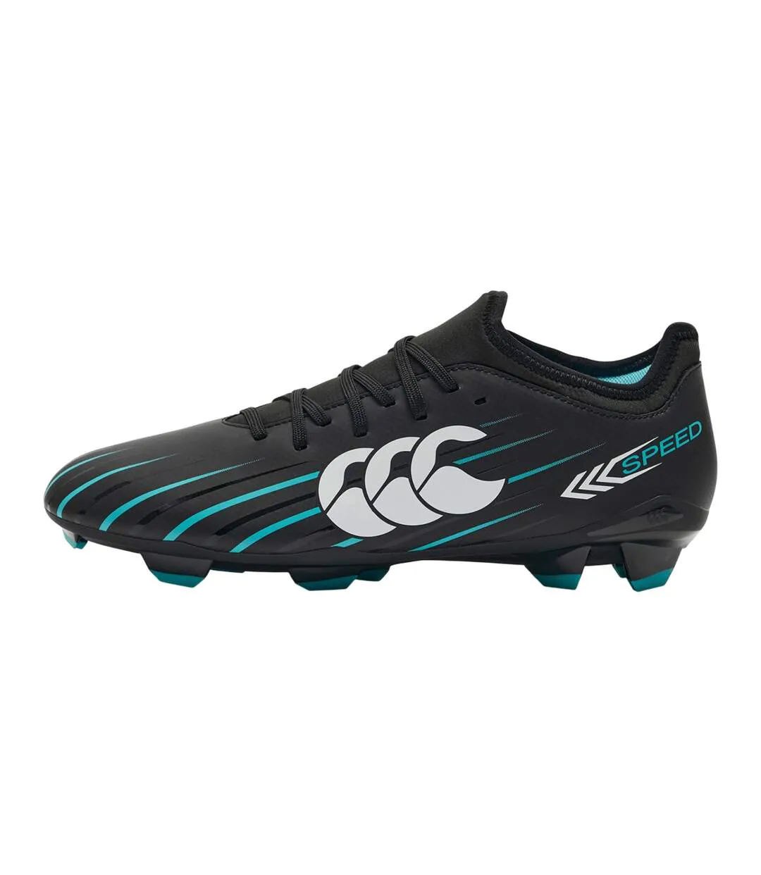 Unisex Adult Speed Falcon 2.0 Team Firm Ground Rugby Boots Black Canterbury-2