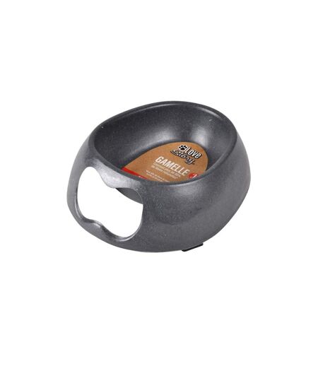 Gamelle pour Chien & Chat Bambou 16cm Anthracite