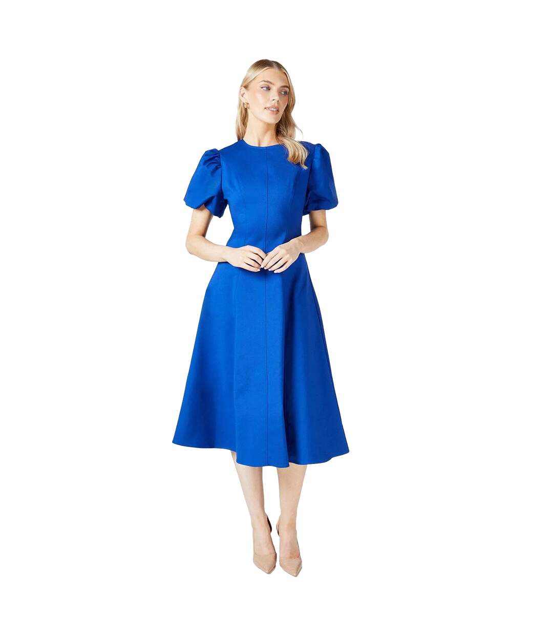 Robe mi-longue femme bleu Principles-1