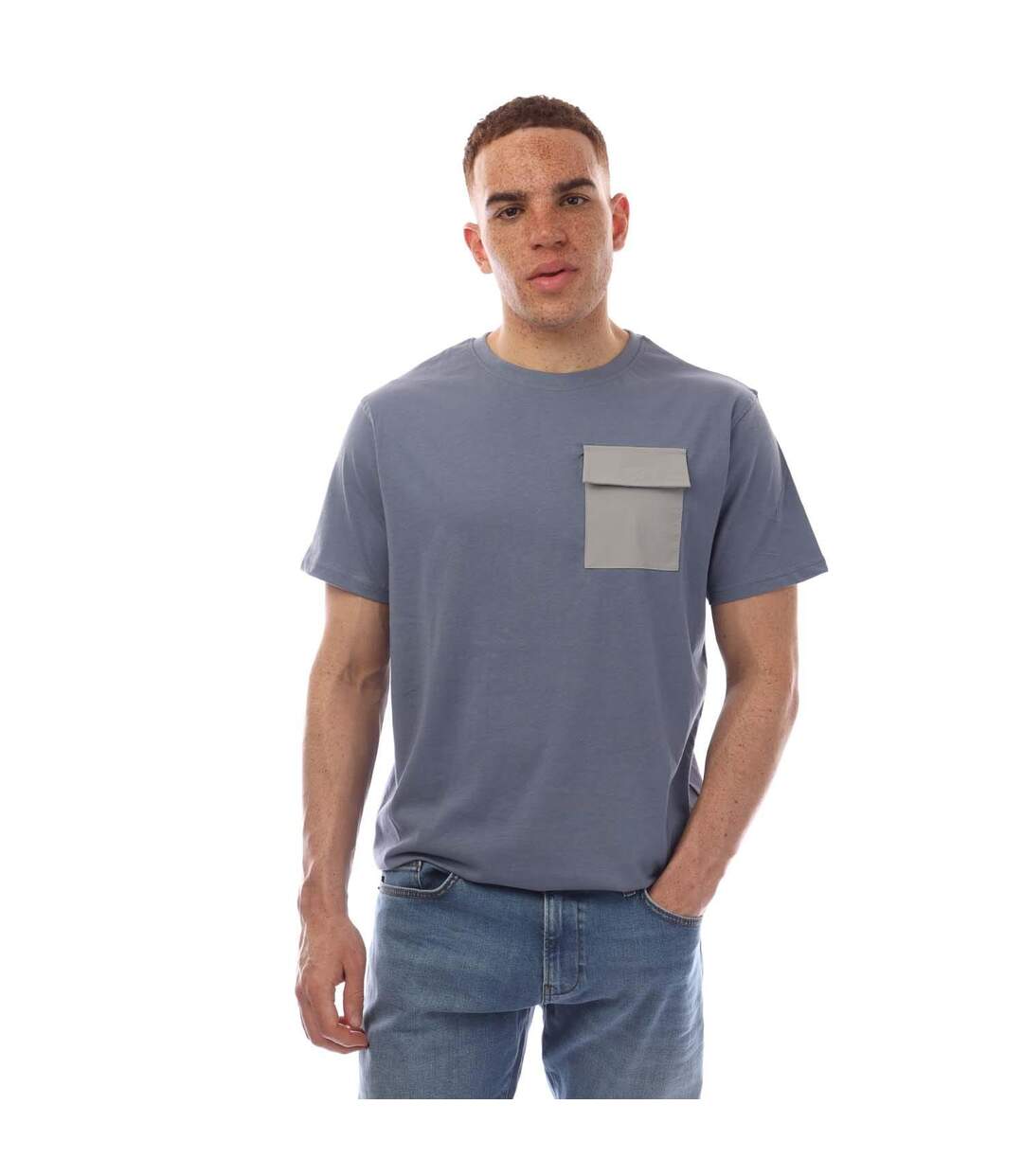 T-shirt Limatar Homme Bleu Duck And Cover-2