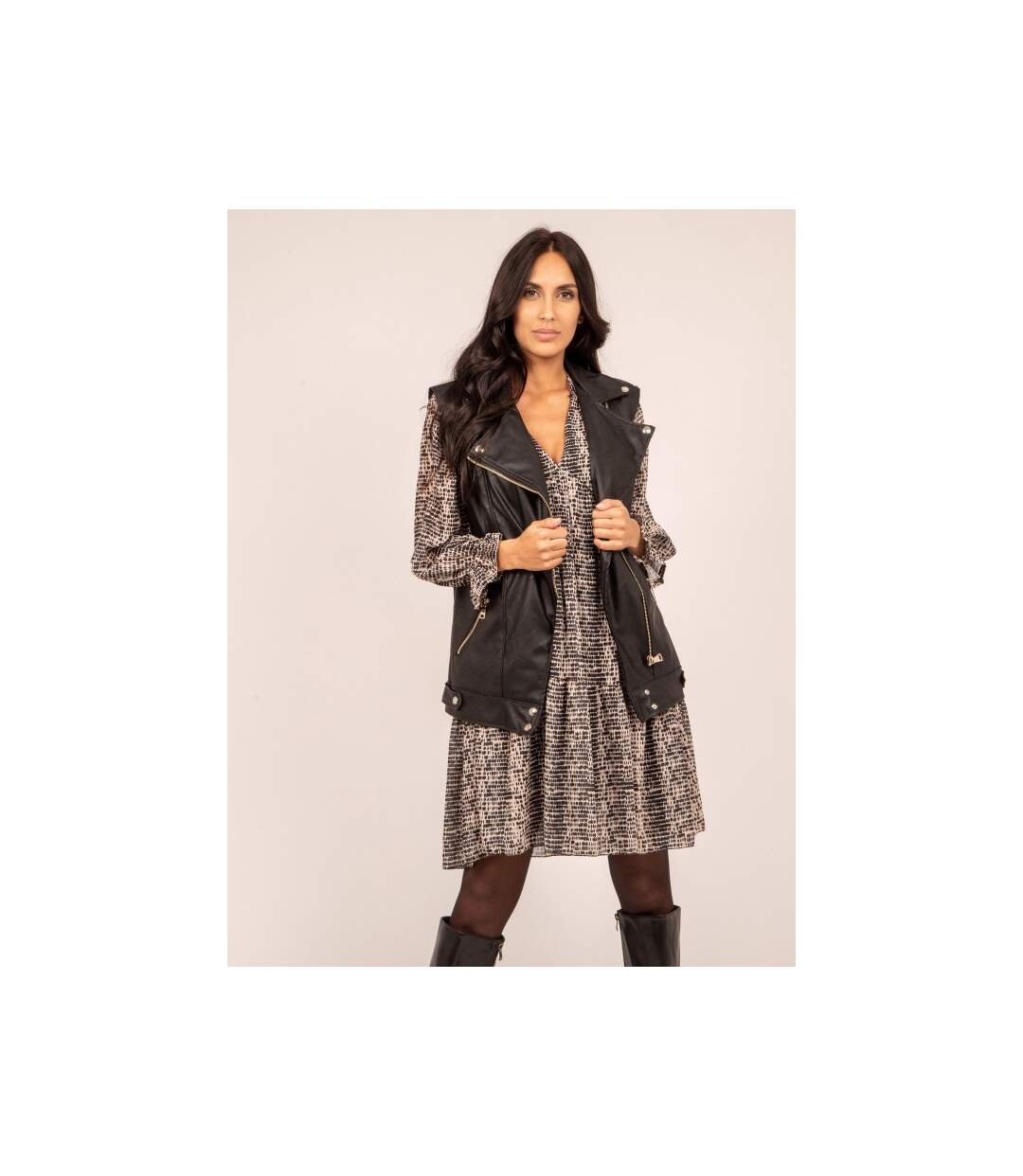 Veste sans manches similicuir URSA - Dona X Lisa-1