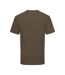 Mens iconic 195 ringspun premium tshirt truffle brown Fruit of the Loom-2