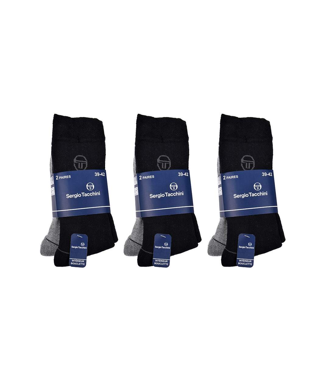 Chaussettes Homme VILLE SERGIO TACCHINI Lot de 6 BOUCLETTE Pack de 6 Paires 2404-3