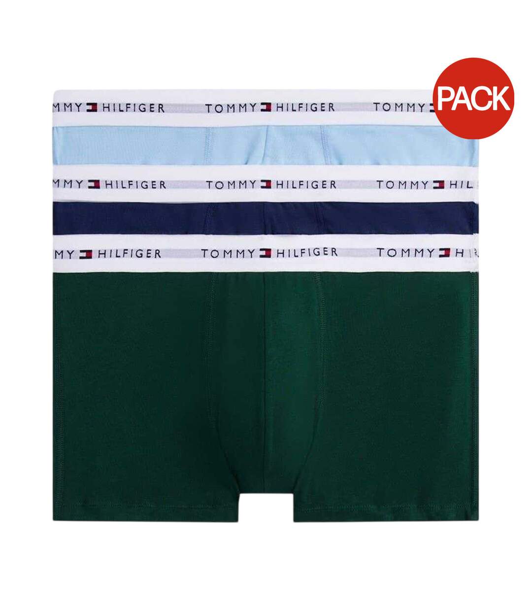 Pack Of 3  Mens Cotton Blend Classic Boxer Shorts  Green Navy Blue Tommy Hilfiger-2
