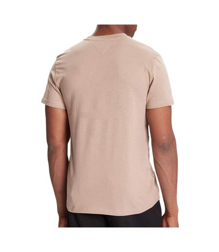 T-shirt marron homme tommy hilfiger flag