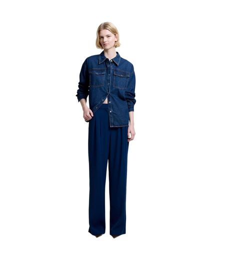 Pantalon De Costume Motif/style Plissé Harry Femme Bleu Nuit French Connection