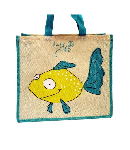 Tote Bag Motif/style Poisson Taille Unique Turquoise Vif Lazy Jacks