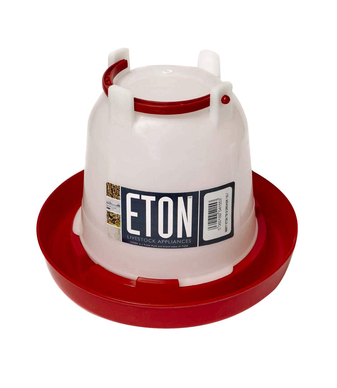 Tusk Eton Plastic Poultry Drinker (White/Red) (12 Litres) - UTVP2329-1