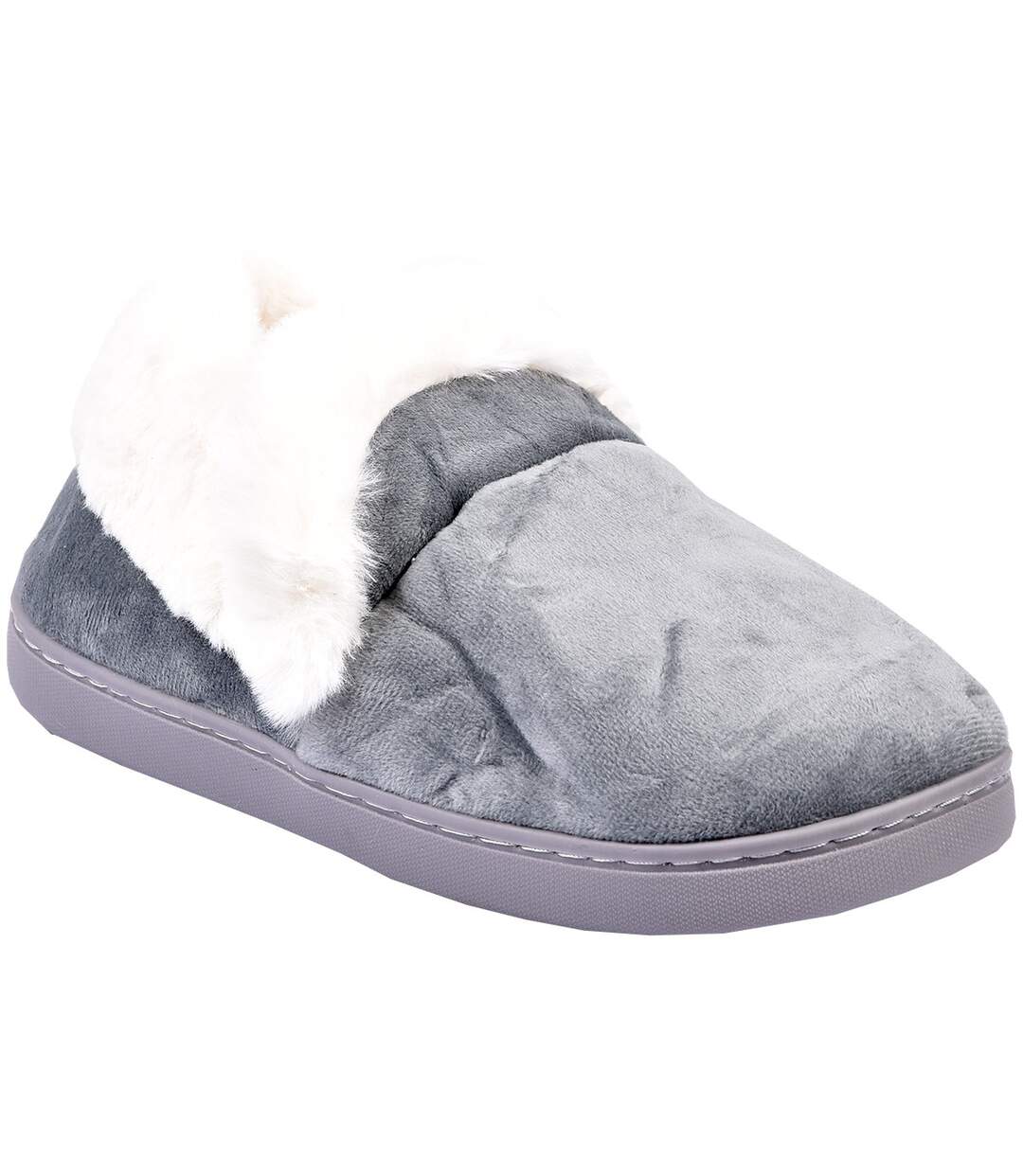 PANTOUFLE Femme Chausson COCOONING MD8698 GRIS-1