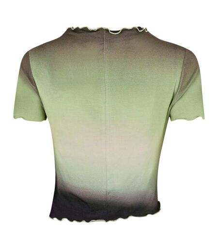 Womens/ladies Ombre Asymmetric Top Green Jack Wills
