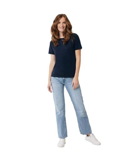 Womens/ladies yala recycled cotton lightweight t-shirt navy Iqoniq