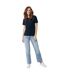 Womens/ladies yala recycled cotton lightweight t-shirt navy Iqoniq-3