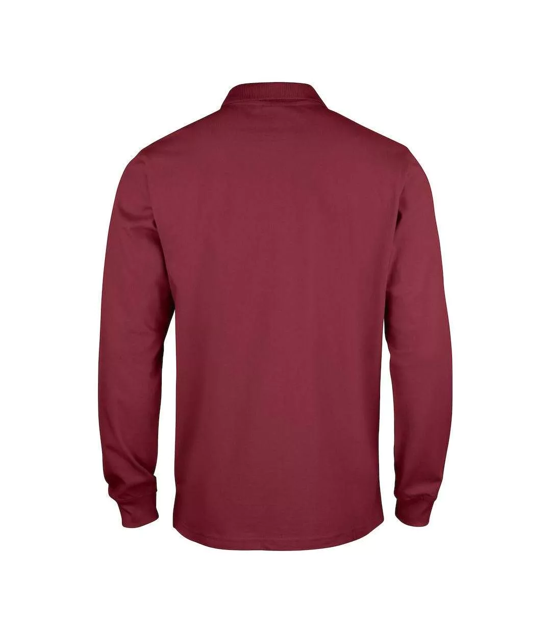 Mens Classic Lincoln Long-sleeved Polo Shirt Burgundy Clique-4
