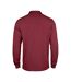 Mens Classic Lincoln Long-sleeved Polo Shirt Burgundy Clique-4