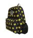 Unisex Black Yellow Smile Backpack with Laptop Sleeve | School Travel Padded Bag-3