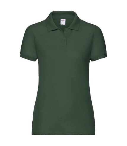 Polo manches courtes femme vert bouteille Fruit of the Loom Fruit of the Loom