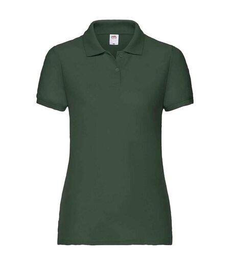 Polo manches courtes femme vert bouteille Fruit of the Loom