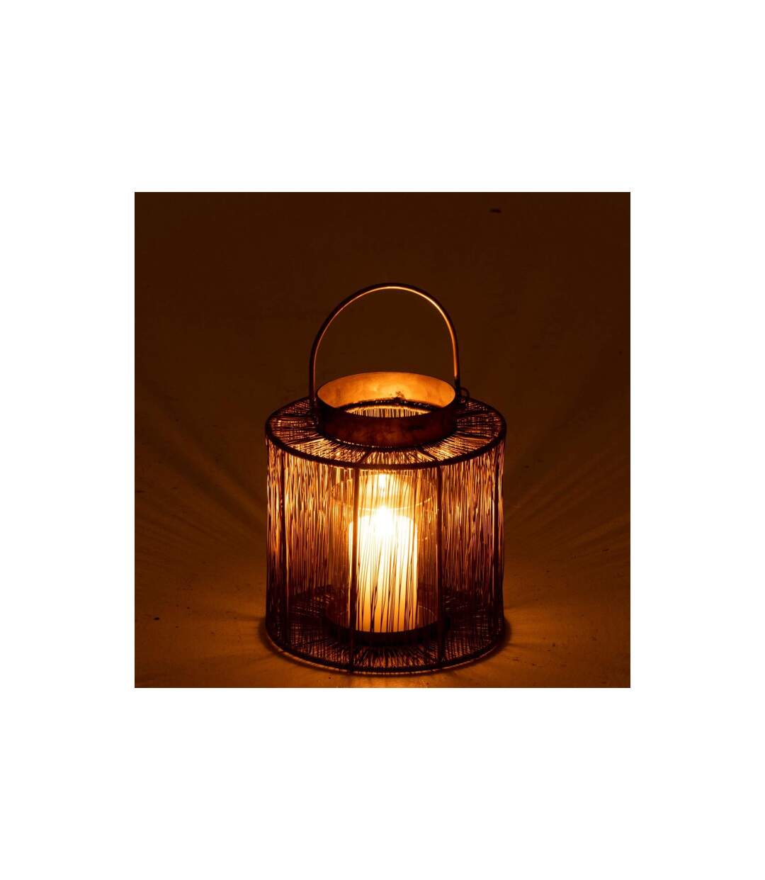 Lanterne Vintage en Métal Freyo 27cm Bronze-3