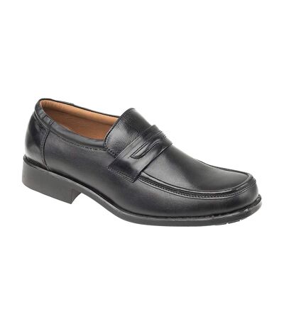 Amblers Manchester Leather Loafer / Mens Shoes (12 UK) (Black) - UTFS523