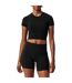 Womens/ladies Brogan Crop Top Black 4th & Reckless-3