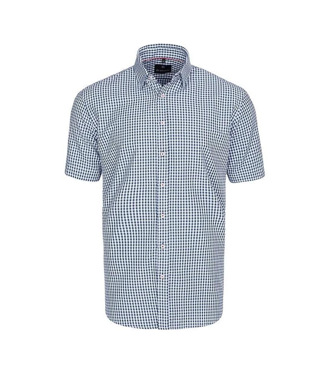 Chemise Motif/style À Carreaux Havaii Homme Noir Di Selentino-1